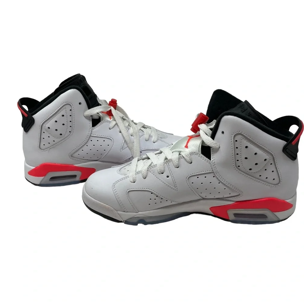 NIB Nike Air Jordan 6 Retro OG 7Y White Infrared Black 7‎